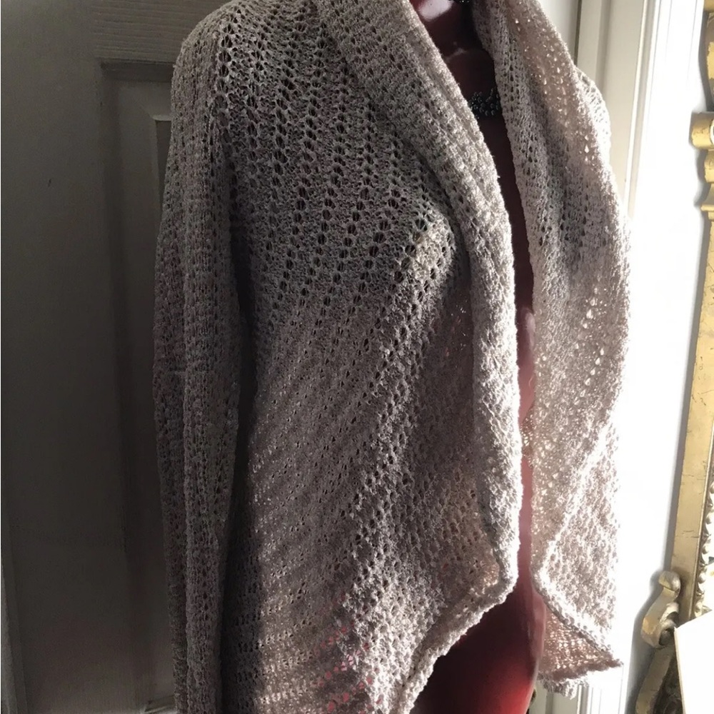 Cache Shawl Collar Draped Open Front Cardigan - B… - image 2